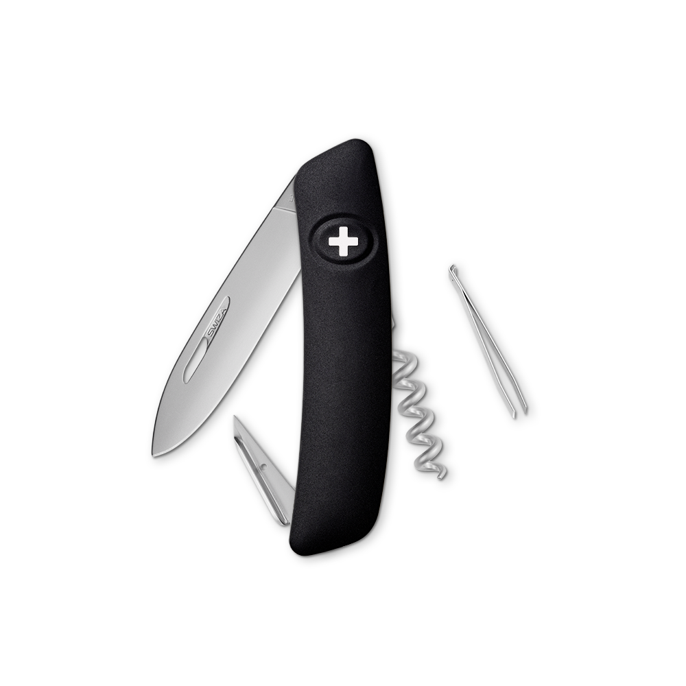 Swiza D01 Taschenmesser, schwarz – Schweizer Taschenmesser