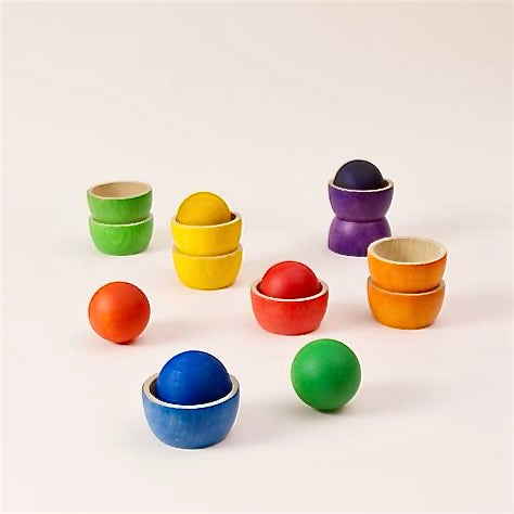 15-105 - Grapat Bowls & Balls – Bunte Schalen & Kugeln Holzspielzeug