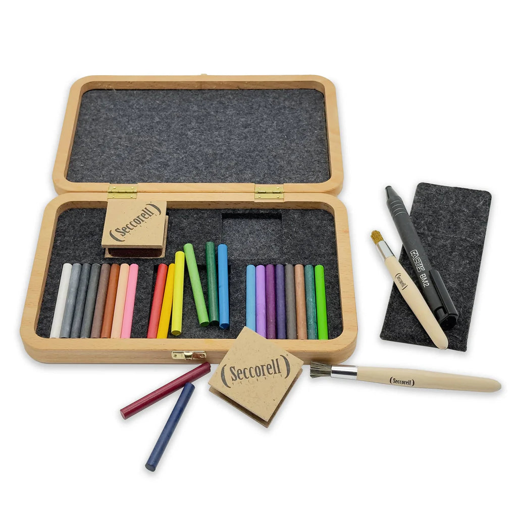Seccorell Atelier Großbox Holz – 24 Farben Künstler-Set