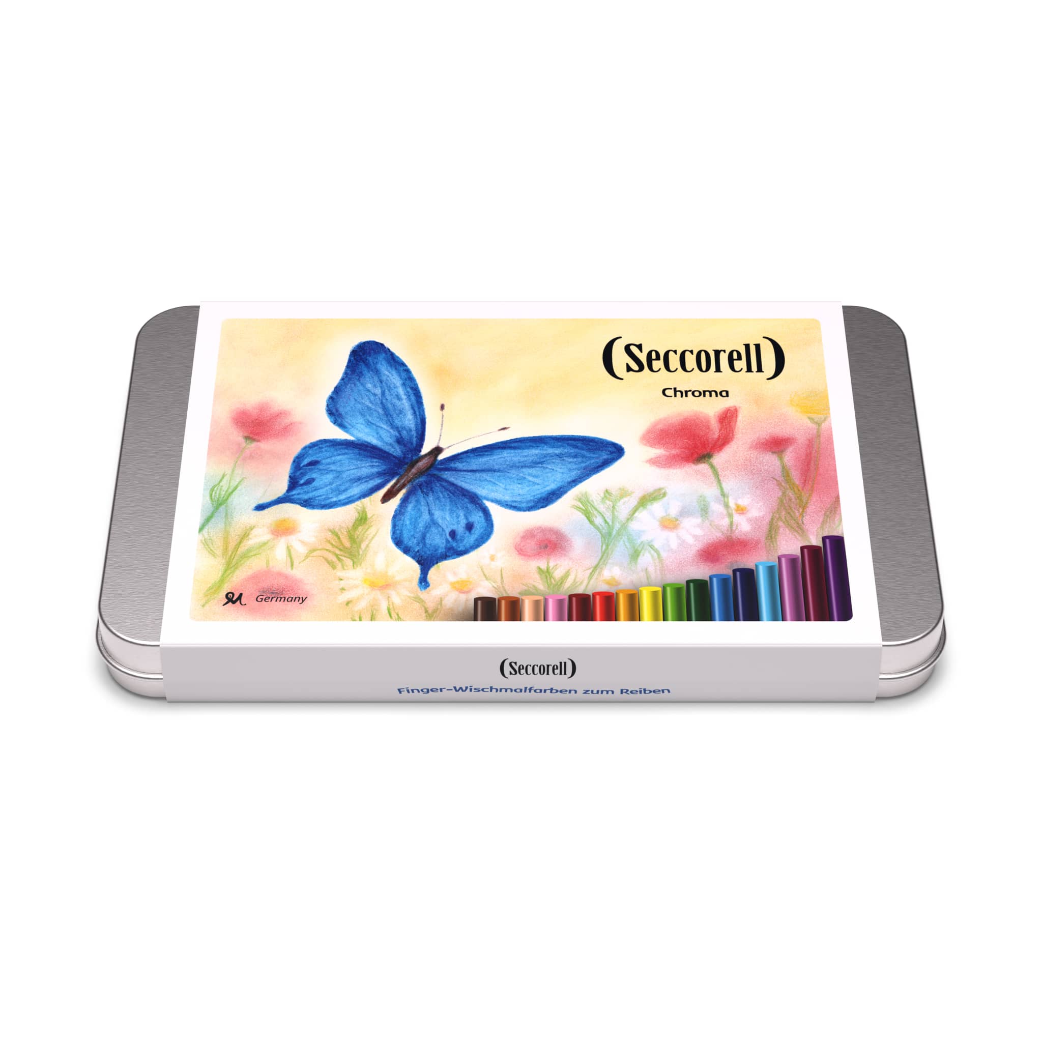 Seccorell Chroma – 16 Farben Wischmalbox Metall