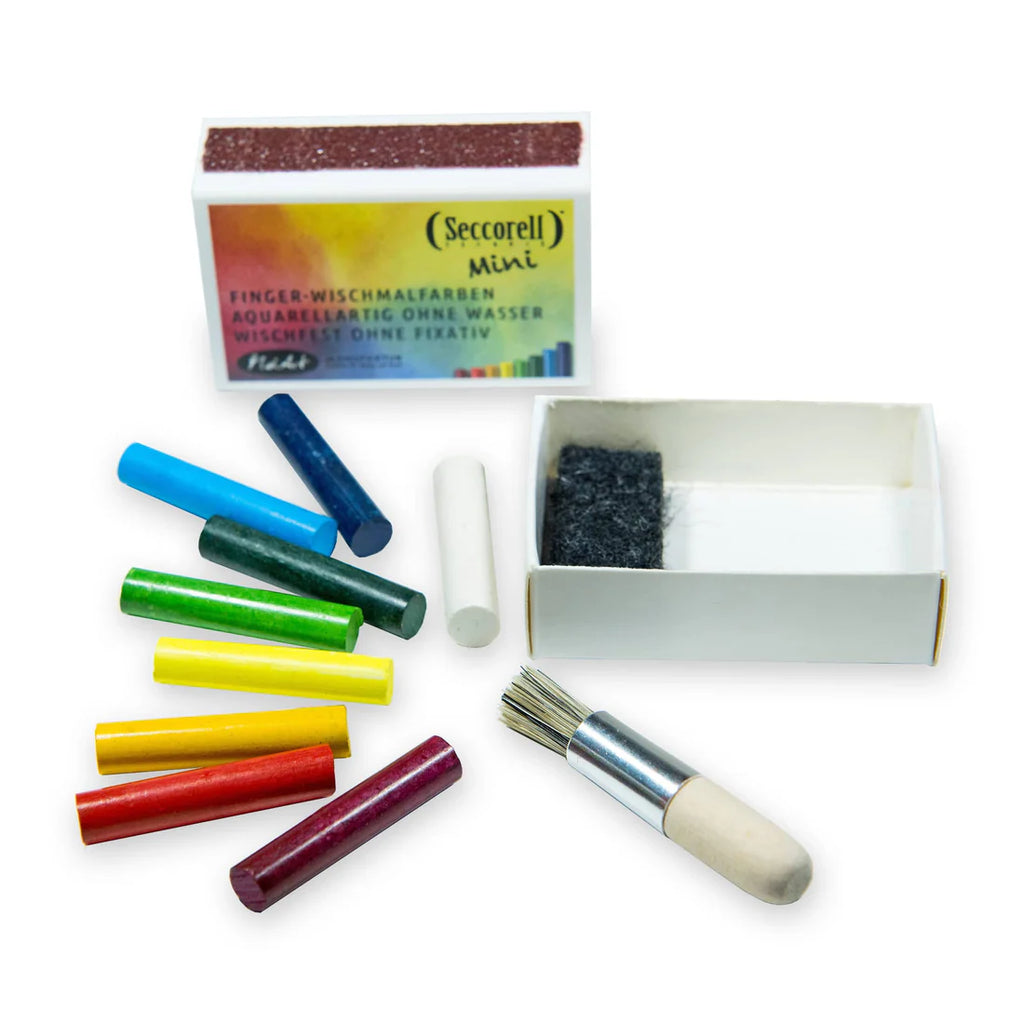 Seccorell Mini – Kompaktes Finger-Wischmalset mit 8 Farben