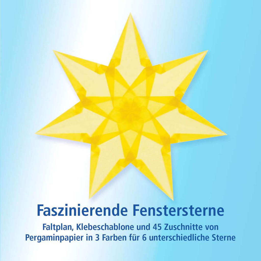 Fensterstern Faszinierende Fensterstterne Blau Hellgelb