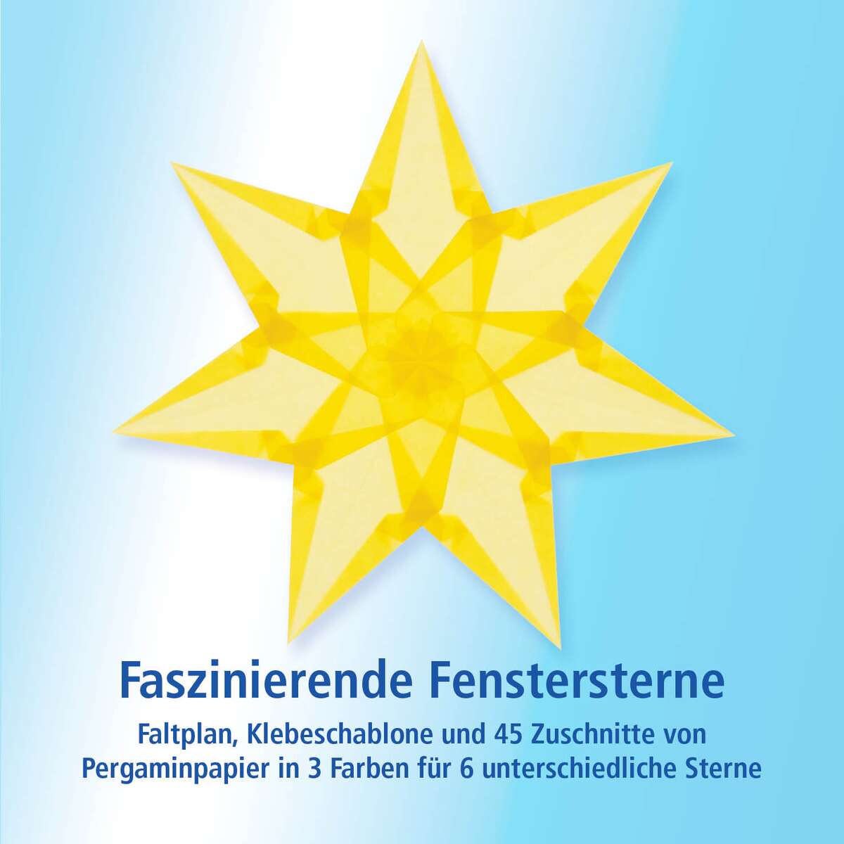 Fensterstern Faszinierende Fensterstterne Blau Hellgelb
