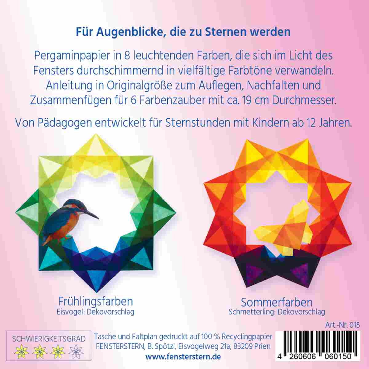 Fensterstern – Wundervoller Farbenzauber