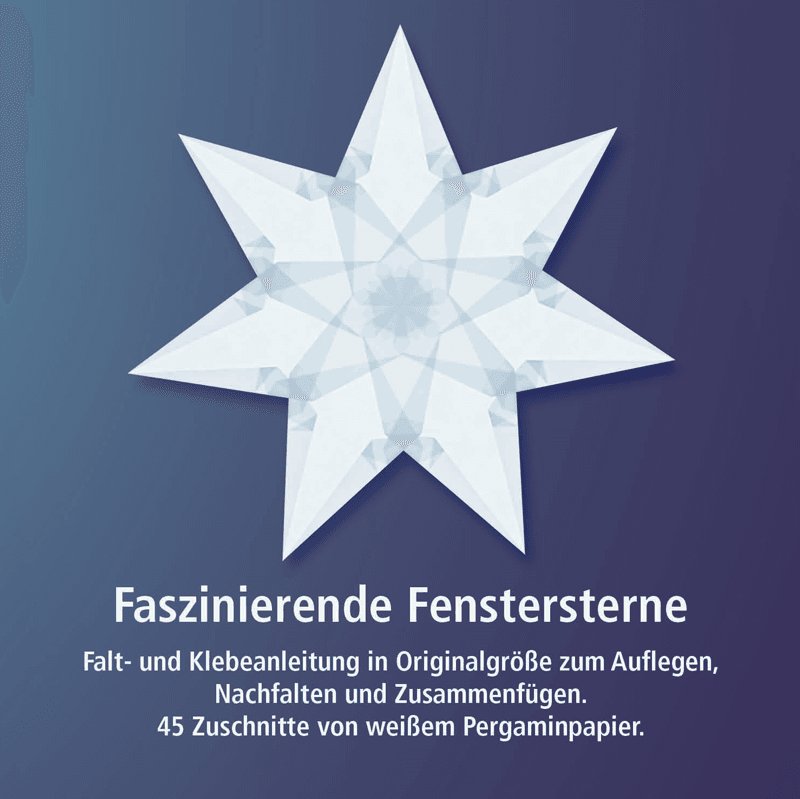 Berthold Spötzl Fenstersterne falten leicht gemacht – Bastelsets mit Pergaminpapier